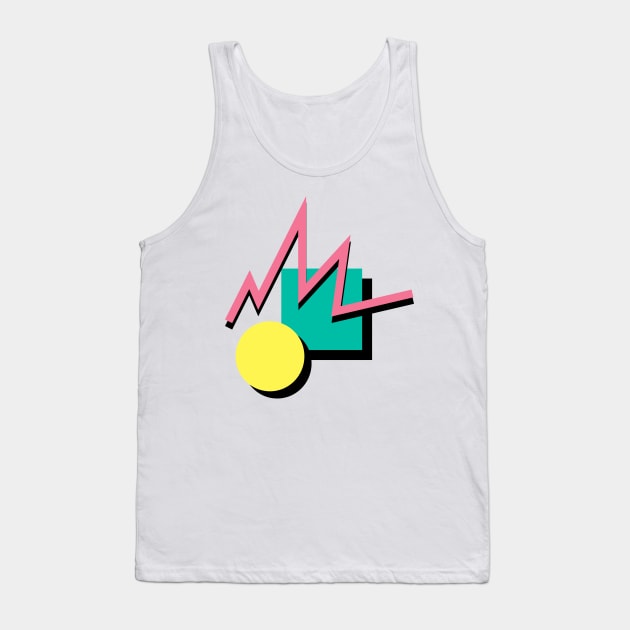 Retro 90s Aesthetic Vaporwave Pattern Tank Top by MeatMan